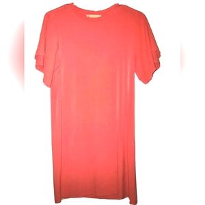 Michael Kors Coral Flutter Sleeve Dress, Women's XS - Pre-owned, Stylish & Comfy